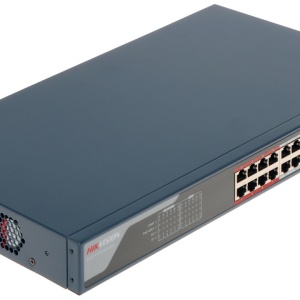 Switch Smart Managed PoE Hikvision DS-3E1326P-EI/M, 24 porturi Fast Ethernet, 1 port Gigabit RJ45, 1 port Gigabit Combo, buget total 230W, PoE Watchdog, transmisie pana la 300m, protectie 6kV, suport VLAN si STP/RSTP - Img 4