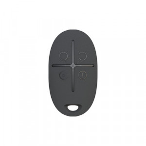 Telecomanda wireless Ajax SpaceControl Jeweller, 4 butoane, buton panica, armare/dezarmare/mod noapte, protectie la apasare accidentala, distanta 1300m, criptare dinamica, baterie CR2032 inclusa, autonomie pana la 5 ani