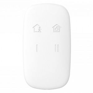 Telecomanda wireless HikVision DS-PKF1-WE, 4 butoane, functii armare stay/away si dezarmare, blocare/deblocare taste, tehnologie Tri-X 868MHz, configurabila din aplicatie, salt de frecventa anti-bruiaj, baterie inclusa, AX PRO