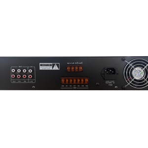 Amplificator audio public address Hikvision DS-QAE0A240G1-VB6 putere 240W, 6 zone, intrari EMC/MIC/AUX/Bluetooth/USB/Card SD, suport reglare volum si continut audio pe doua zone independente - Img 2