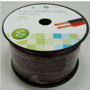 Cablu difuzor Well rosu-negru LSP-CCA0.50BR-100-WL