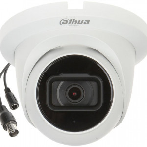 Camera Dahua Turret 5MP DH-HAC-HDW1500TLMQ(2.8mm), Starlight, microfon incorporat, montaj rapid (Quick-to-install), Smart IR 30m, tehnologie hibrid 4-in-1, format 16:9, protectie exterior IP67, carcasa metalica