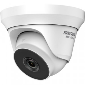 Camera supraveghere Dome Hikvision HiWatch HWT-T250-M, rezolutie 5MP (2K), lentila 2.8mm, infrarosu 40m, tehnologie 4-in-1 (TVI/AHD/CVI/CVBS), carcasa metalica, protectie IP66, unghi vizualizare 100 grade