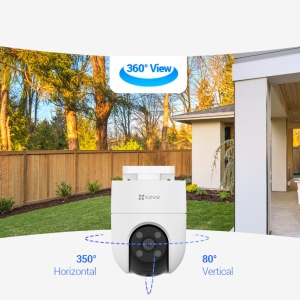 Camera supraveghere exterior EZVIZ 3MP CS-H8C-R100-1K3WKFL Quad HD, rotire Pan & Tilt, detectie persoane prin AI, urmarire automata, lumina IR 30m si alba 20m, vedere color, sirena, audio bidirectional, Wi-Fi, slot card, IP65 - Img 8