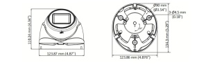 Camera supraveghere Hikvision Dome 5MP HWT-T350-Z, rezolutie 2560x1944, lentila varifocala motorizata 2.7-13.5mm, iluminare IR 40m, semnal selectabil TVI/AHD/CVI/CVBS, protectie IP67, carcasa metalica rezistenta - Img 6