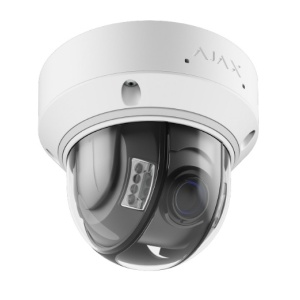 Camera supraveghere IP Ajax Systems dome 8MP DomeCam HLVF (8 Mp) (White), rezolutie 4K, varifocala 2.8-12mm, autofocus, microfon, True WDR 120dB, JetSparrow, AI detectie oameni/vehicule, IR 40m, slot microSD, PoE, IP67, IK10