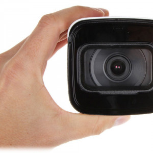 Camera supraveghere IP Dahua bullet 5MP IPC-HFW5541T-ASE-0280B(2.8mm), WizMind, senzor 1/2.7 inch CMOS, IR 80m, WDR 120dB, protectie perimetrala AI, microfon incorporat, slot card 256GB, carcasa metal, IP67, IK10, PoE