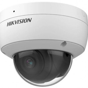 Camera supraveghere IP Dome Hikvision DS-2CD1123G2-IUF, 2MP, lentila 2.8mm, detectie oameni si vehicule (MD 2.0), microfon incorporat, slot card 256GB, infrarosu 30m EXIR 2.0, protectie IP67 si IK10