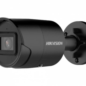 Camera supraveghere IP HikVision Bullet 4MP DS-2CD2043G2-IU(2.8mm)(Black), AcuSense, lentila 2.8mm, IR 40m, microfon incorporat, WDR 120dB, slot card SD, protectie IP67, clasificare om/vehicul, carcasa neagra