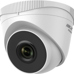 Camera supraveghere IP HikVision HiWatch Turret 4MP HWI-T240-28(C), lentila 2.8mm, unghi 100 grade, infrarosu 30m, True WDR 120dB, H.265+, alimentare PoE si 12V, protectie IP67, senzor Progressive Scan CMOS