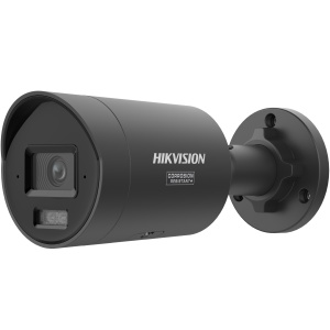 Camera supraveghere IP Hikvision mini bullet 8MP DS‑2CD2087G3‑LI2UY/SL(2.8mm) Black, ColorVu cu Smart Hybrid Light si moduri iluminare, WDR adaptiv, AcuSense detectie persoane/vehicule, audio bidirectional dual‑microfon, alarma strobe, H.265+, microSD