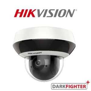 Camera supraveghere IP HikVision Mini Dome PTZ 4MP DS-2DE2A404IW-DE3(C0)(S6)(2.8-12mm), zoom optic 4x, DarkFighter, WDR 120dB, IR 20m, lentila varifocala 2.8-12mm, protectie IP66 si IK10, design compact, uz exterior