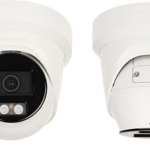 Camera supraveghere IP HikVision turret 4MP DS-2CD2347G2H-LISU/SL(4mm)(eF), Smart Hybrid Light, ColorVu, WDR 130dB, H.265+, audio bidirectional, flash stroboscopic si alarma sonora, IP67, slot card 512GB, Deep Learning - Img 3