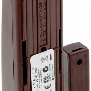 Contact magnetic wireless Paradox DCTXP2BR, frecventa 433 MHz, intrare zona suplimentara NO/NC, distanta magnet 10mm, compatibil Magellan si Spectra, protectie tamper, alimentare 2xAAA, culoare maro, garantie 2 ani - Img 2