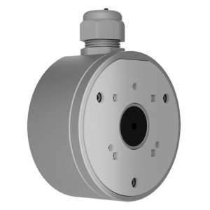 Cutie de jonctiuni AJAX JunctionBox (118×59) White, IP66, pentru camere bullet/dome/turret, aluminiu ADC12, protecție cabluri, etansare dubla, terminal impamantare, kit montaj inclus, dimensiuni 152x117x59mm