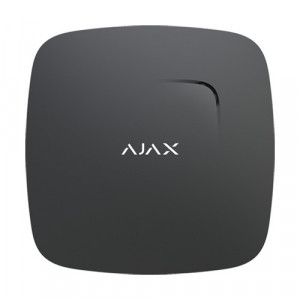 Detector wireless de fum si temperatura Ajax FireProtect Jeweller, sirena 85dB integrata, autonomie 4 ani, distanta 1300m, functie interconectare, protectie anti-sabotaj, negru