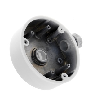 Doza de montaj HikVision DS-1280ZJ-PT6 din aliaj de aluminiu, culoare alb (Hikvision White), rezistenta la intemperii, ideala pentru gestionarea cablurilor camerelor de supraveghere, montaj pe perete sau tavan - Img 3