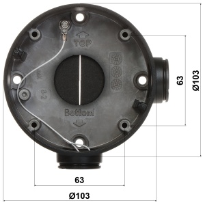Doza Hikvision aluminiu pentru camera dome DS-1260ZJ(B) - Img 2