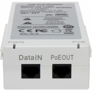 Injector High PoE Dahua DH-PFT1200, viteza Gigabit 10/100/1000 Mbps, putere maxima 60W, ideal pentru camere PTZ sau dispozitive de mare putere, protectie la supratensiune, montaj facil, conexiune stabila si sigura - Img 3