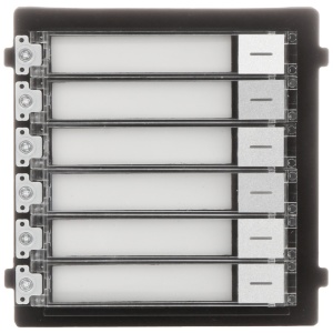 Modul interfonie HikVision DS-KD-KK/S, sase butoane de apelare, protectie IP65, iluminare de fundal (backlight), material otel inoxidabil de inalta calitate, design modular, usor de utilizat si extins - Img 3