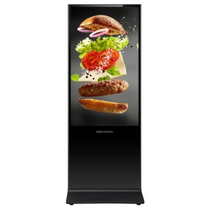 Monitor digital signage HikVision DS-D6055UL-B/S 55″ 4K UHD (3840×2160) D-LED, Android 8.1, HDMI ×2 & VGA, LAN/Wi-Fi/Bluetooth, USB/TF, difuzoare integrate, 500 cd/m², 60 Hz, floor-standing