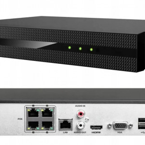 NVR IP HikVision HiWatch HWN-4104MH-4P, 4 canale, 4 porturi PoE, rezolutie 4K, compresie H.265+/H.265/H.264+, latime banda 40 Mbps, capacitate decodare 1-ch @ 8MP sau 5-ch @ 1080P - Img 2