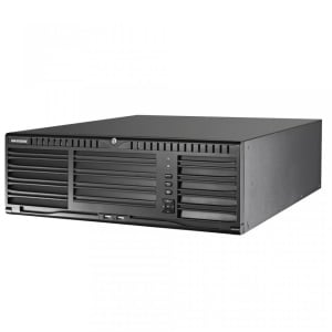 NVR IP Hikvision Ultra Series 128‑canale DS‑96128NI‑M16, decodare 2‑ch@32 MP/8‑ch@8 MP/16‑ch@4 MP/32‑ch@1080p, banda 400 Mbps, 2×HDMI+2×VGA 8K/dual 4K, suport camere speciale, RAID 0/1/5/6/10/N+M, pana la 8 difuzoare IP