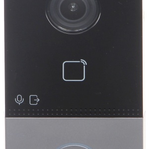 Post exterior videointerfon IP 2 MP HikVision DS-KV6113-WPE1(C), Wi-Fi, PoE, cititor card Mifare, protectie IP65, un singur buton de apel, microfon si difuzor, camera HD cu infrarosu, configurare web, carcasa plastic - Img 2