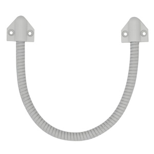 Protectie cablu metalica flexibila DLK-403D-WH, montaj aparent, inox acoperit cu plastic rezistent la UV, dimensiuni 7 x 330 mm