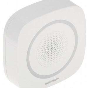 Sirena de interior wireless HikVision DS-PSG-WI, comunicare bidirectionala 868MHz, criptare AES-128, volum reglabil, protectie IP54, 3 tipuri de alarme sonore, protectie antisabotaj, instalare facila la interior