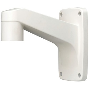 Suport de perete Hanwha Vision SBP-300WM1 pentru camere de supraveghere tip dome, fabricat din aluminiu rezistent, culoare alba, design ergonomic pentru gestionarea cablurilor, montaj stabil si durabil la exterior sau interior