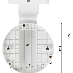 Suport de perete Hikvision DS-1258ZJ pentru camere tip dome, fabricat din material plastic rezistent, culoare Hikvision White, design ergonomic pentru mascarea cablurilor, ideal pentru montaj la interior in sisteme de supraveghere video - Img 4