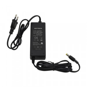 Sursa de alimentare 12V 5A Asytech SDC-12D5E, putere 60W, mufa 5.5x2.1mm, tensiune reglabila +/- 10%, eficienta inalta, protectie suprasarcina, design compact, compatibila camere supraveghere si benzi LED