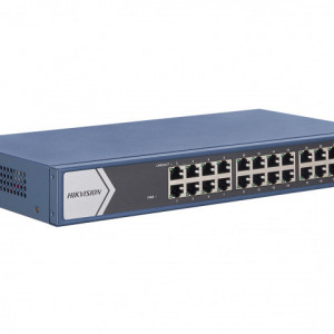 Switch Gigabit HikVision Smart Managed DS-3E1524-EI, 24 porturi RJ45 10/100/1000 Mbps, protectie supratensiune 6KV, prevenire bucle STP/RSTP, DHCP Snooping, detectie erori cablu, eficienta energetica IEEE 802.3az