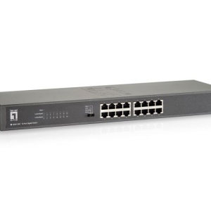 Switch Gigabit Level1 GSW-1657 Unmanaged, 16 porturi 10/100/1000Mbps, capacitate comutare 32Gbps, suport Jumbo Frame 9K, eficienta energetica IEEE 802.3az, auto-MDI/MDIX, Plug-and-Play, montare desktop sau rack 19 inch - Img 3