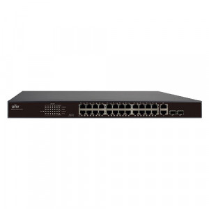 Switch UNV 24 porturi PoE 2 porturi SFP cu carcasa metalica NSW2010-24T2GC-POE-IN