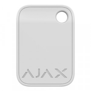 Tag proximitate Ajax Tag (White), tehnologie DESFire, criptare AES 128-bit, compatibil KeyPad Plus / TouchScreen, acces fara parola, control prin aplicatie, set de 3/10/100 buc, dimensiuni reduse, utilizare pana la 13 hub-uri