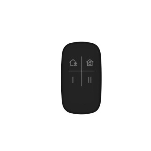 Telecomanda wireless Hikvision DS‑PKF1‑WE(B)(Black) cu armare/dezarmare stay & away, functii lock/unlock, configurare completa prin aplicatie, enrolare multipla, baterie usor de inlocuit si transmisie anti‑jamming fiabila