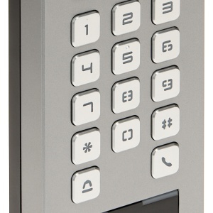Terminal control acces IP HikVision DS-K1T502DBWX hibrid cu functie videointerfon SIP, protectie IP65 si IK09, Wi-Fi, autentificare card si PIN, carcasa aliaj zinc, suporta SD card 256GB, Wiegand, RS-485, apelare Hik-Connect