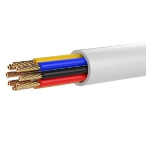 Cablu alarmă antiefractie 8 fire HikVision DS-1AC8AUC1, conductor 8x0.22mm² cupru 99.95%, manta PVC culoare albă, diametru 4.5mm, conformitate RoHS 2.0, standard CPR Eca, temperatură -20°C - 70°C, rolă 100m