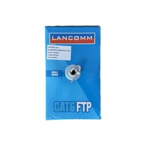 Cablu retea FTPcat.6Lancomm, ecranat cu folie de aluminiu, conductor CCA, 4 perechi torsadate, ideal pentru retele Gigabit si protectie impotriva interferentelor, lungime rola 305m, instalari profesionale - Img 2
