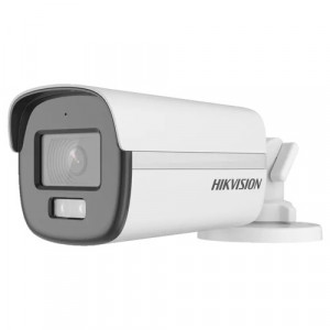 Camera HikVision Analog 2MP IR40m Smart Hybrid Light ColorVu Fixed Bullet cu microfon incorporat DS-2CE12DF0T-LFS - Img 3