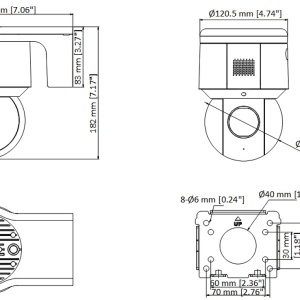 Camera HikVision IP 4MP IR50m PoE Audio Onvif Defog DS-2DE3A404IWG-E/W - Img 5