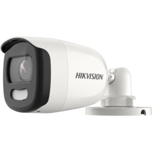 Camera supraveghere analogica HikVision bullet 5MP DS-2CE12HFT-F(2.8mm) ColorVu, imagini color 24/7, lumina alba calda 40m, WDR 130dB, 3D DNR, protectie IP67, 4 in 1 (TVI/AHD/CVI/CVBS), carcasa metalica, rezolutie 5MP