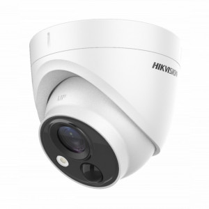 Camera supraveghere analogica HikVision Turret 5MP DS-2CE71H0T-PIRLO(2.8mm), senzor PIR incorporat, alarma luminoasa stroboscop, EXIR 2.0, IR 20m, Turbo HD, iesire alarma, protectie IP67, lentila fixa, carcasa metal si plastic