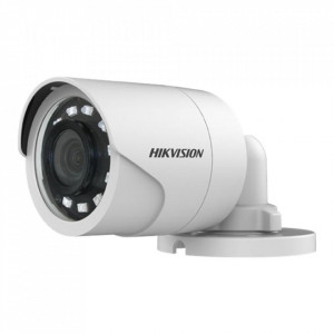 Camera supraveghere exterior Bullet 2 MP HikVision DS-2CE16D0T-IRPF(C)(2.8mm), Turbo HD, Smart IR 20m, tehnologie 4 in 1 (TVI/AHD/CVI/CVBS), protectie IP67, rezolutie Full HD 1080p, lentila fixa, format Mini Bullet