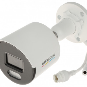 Camera supraveghere IP HikVision bullet 2MP DS-2CD1027G0-L(2.8mm)(C), tehnologie ColorVu imagini color 24/7, microfon incorporat, slot card microSD, compresie H.265+, protectie IP67 rezistenta la apa, alimentare PoE sau 12VDC