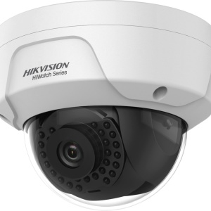 Camera supraveghere IP HikVision dome 2MP HWI-D120HA(2.8mm), HiWatch, detectie om/vehicul MD 2.0, H.265+, IR 30m, Digital WDR, protectie IP67 si IK10 antivandal, microfon integrat, alimentare PoE, carcasa metalica