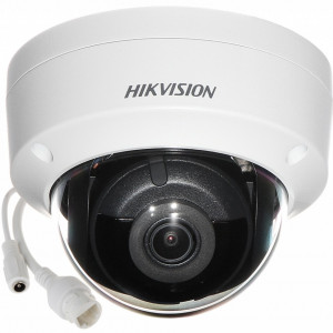 Camera supraveghere IP HikVision Dome 4MP DS-2CD2143G0-I(2.8mm), rezolutie 2K, compresie H.265+, True WDR 120dB, interfata Audio/Alarma, protectie anti-vandal IK10, protectie IP67, alimentare PoE, carcasa metalica