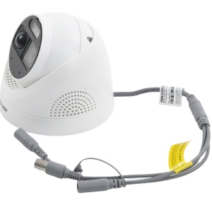 Camera supraveghere Turbo HD HikVision Turret 2MP DS-2CE72DF3T-PIRXOS(2.8mm), ColorVu, imagini color 24/7, senzor PIR, lumina stroboscopica si sirena, WDR 130dB, microfon si difuzor, audio prin coaxial, IP67 - Img 3